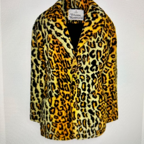VIVIENNE WESTWOOD LEOPARD PRINT WITTGENSTEIN COAT JACKET UNISEX OVERSIZED - Picture 2 of 14